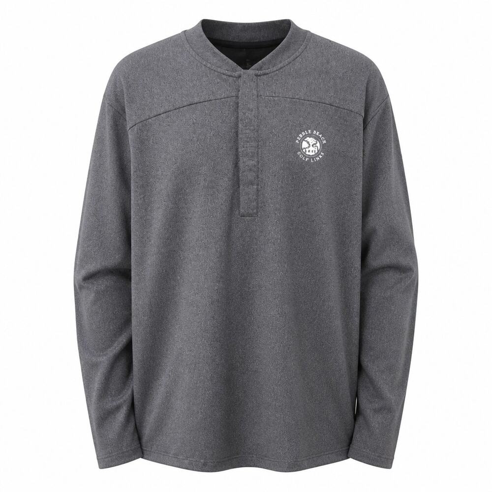 Nike Golf Pebble Beach Shield Pullover Mens 2XL XXL Gray Half Zip Jacket 892211